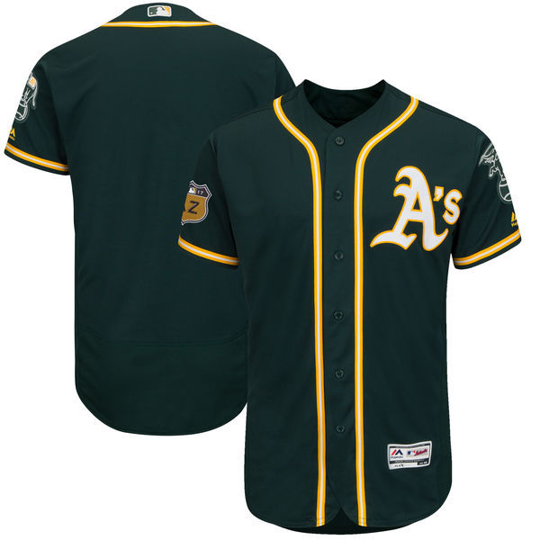 2017 MLB Oakland Athletics Blank Green Jerseys->oakland athletics->MLB Jersey